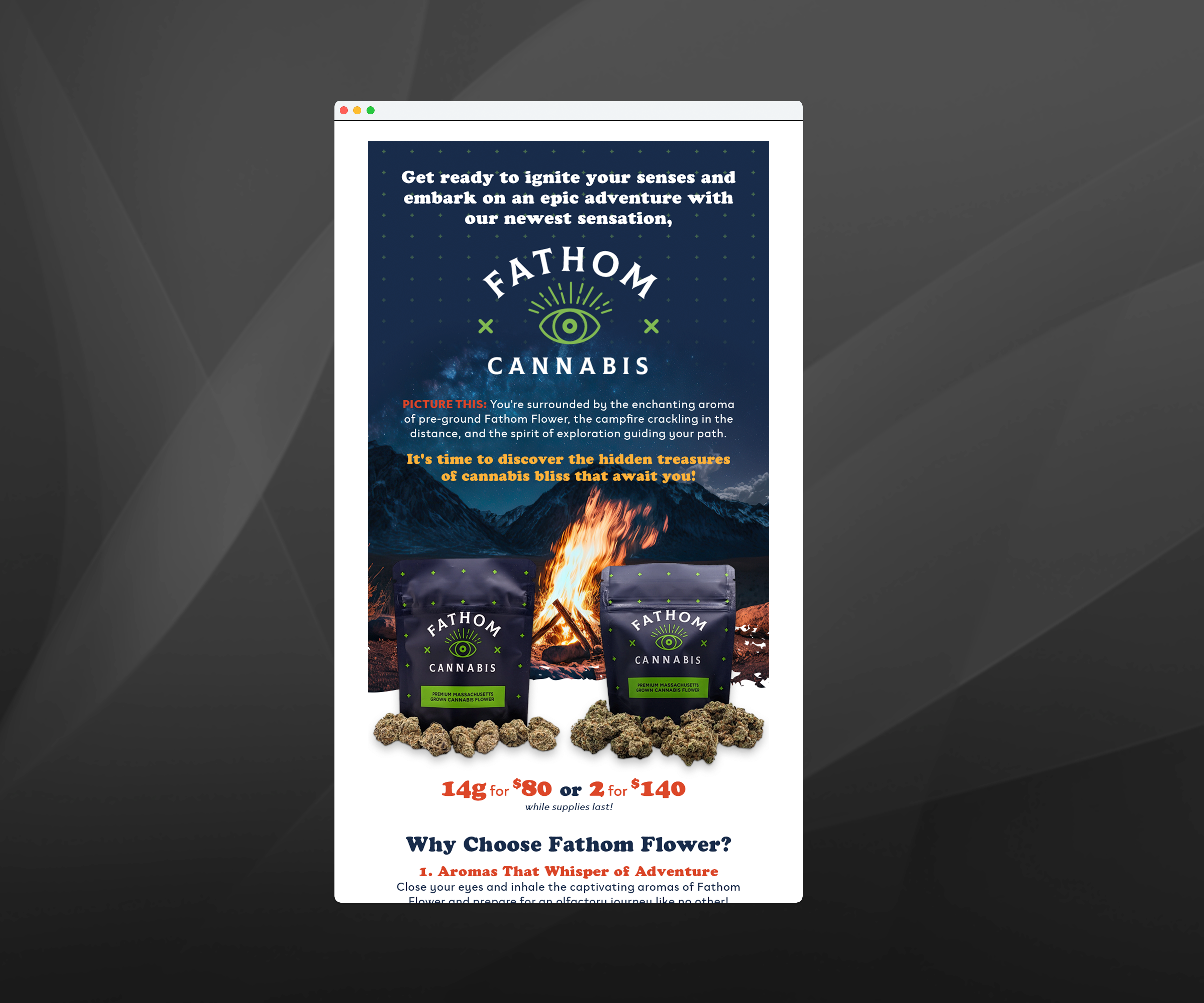 Cannabis email mock up