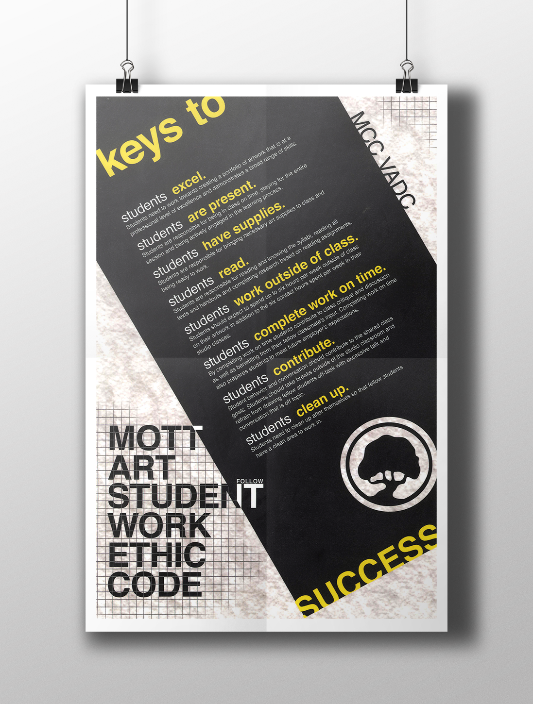 MCC Art Student Code Poster Mock up