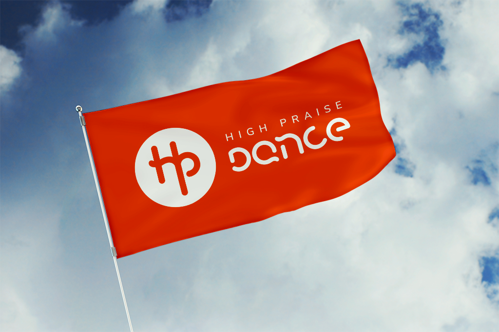 High Praise Dance Logo flag mockup